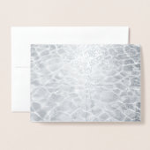 抽象芸術の銀水への反射 箔カード (封筒付き正面)