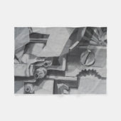 抽象芸術の階調 フリースブランケット (正面(横))