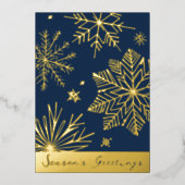 抽象芸術の雪片シーズンのご挨拶 箔シーズンカード (正面)