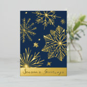 抽象芸術の雪片シーズンのご挨拶 箔シーズンカード (立ち正面)