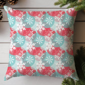 抽象芸術の雪片パターンフェスティバルクリスマス クッション