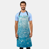 抽象芸術の青いライト芸術的、背景。 エプロン (着用した状態)