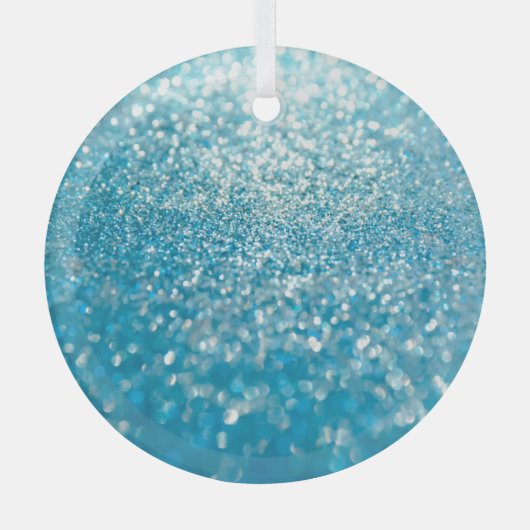 抽象芸術の青いライト芸術的、背景。 ガラスオーナメント (正面)