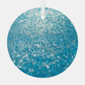 抽象芸術の青いライト芸術的、背景。 ガラスオーナメント (裏面)