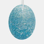 抽象芸術の青いライト芸術的、背景。 ガラスオーナメント (正面右)