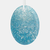 抽象芸術の青いライト芸術的、背景。 ガラスオーナメント (正面左)