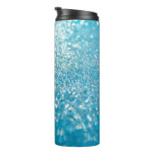 抽象芸術の青いライト芸術的、背景。 タンブラー (回転右)