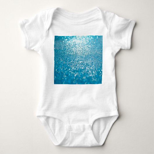 抽象芸術の青いライト芸術的、背景。 ベビーボディスーツ (正面)