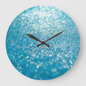 抽象芸術の青いライト芸術的、背景。 ラージ壁時計 (正面)