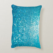 抽象芸術の青いライト アクセントクッション (裏面(縦))