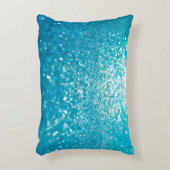 抽象芸術の青いライト アクセントクッション (正面(垂直))