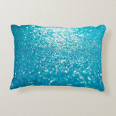 抽象芸術の青いライト アクセントクッション (裏面)