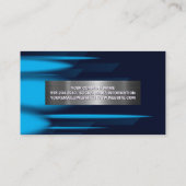 抽象芸術の青いレイヤーの背景 名刺 (裏面)