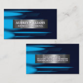 抽象芸術の青いレイヤーの背景 名刺 (正面/裏面)