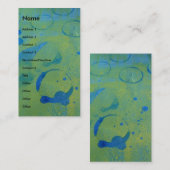 抽象芸術の青い円の緑 名刺 (正面/裏面)