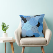 抽象芸術の青い円 クッション (椅子)