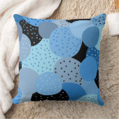 抽象芸術の青い円 クッション (ブランケット)