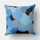 抽象芸術の青い円 クッション (裏面)