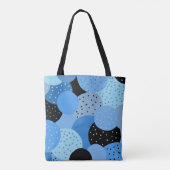 抽象芸術の青い円 トートバッグ (裏面)