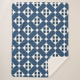 抽象芸術の青い幾何形状 シェルパブランケット