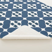 抽象芸術の青い幾何形状 シェルパブランケット (3/4)