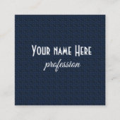 抽象芸術の青い格子模様 スクエア名刺 (正面)