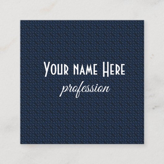 抽象芸術の青い格子模様 スクエア名刺 (正面)