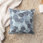 抽象芸術の青い泡のパターン クッション (ブランケット)