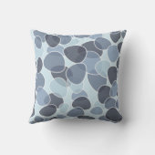 抽象芸術の青い泡のパターン クッション (裏面)