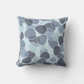 抽象芸術の青い泡のパターン クッション (正面)