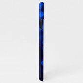 抽象芸術の青い点 iPhoneケース (右側)