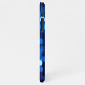 抽象芸術の青い点 iPhoneケース (左側)