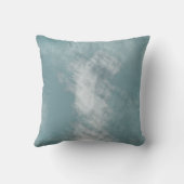 抽象芸術の青い白のパターン クッション (裏面)