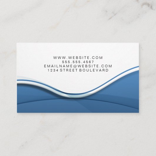 抽象芸術の青い線の背景 名刺 (裏面)