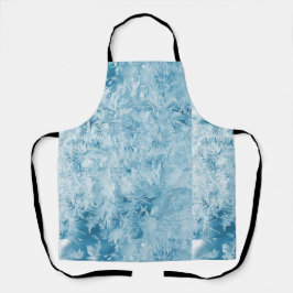 抽象芸術の青い羽と雪 エプロン