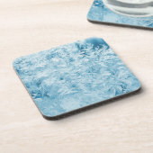 抽象芸術の青い羽と雪 コースター (左側)