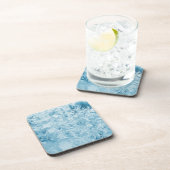 抽象芸術の青い羽と雪 コースター (右側)