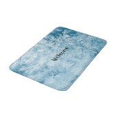 抽象芸術の青い羽と雪 バスマット (アングル)