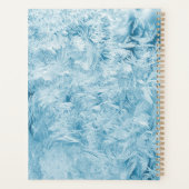 抽象芸術の青い羽と雪 プランナー手帳 (裏面)