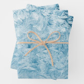 抽象芸術の青い羽と雪 ラッピングペーパーシート (インサイチュ)