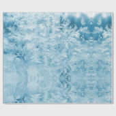 抽象芸術の青い羽と雪 ラッピングペーパー (フラット)