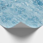 抽象芸術の青い羽と雪 ラッピングペーパー (角)