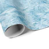 抽象芸術の青い羽と雪 ラッピングペーパー (ロールコーナー)