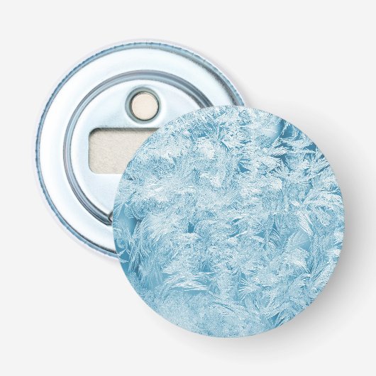 抽象芸術の青い羽と雪 栓抜き (正面)