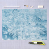 抽象芸術の青い羽と雪 薄葉紙 (クラフト)