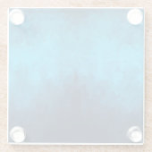 抽象芸術の青い背景 ガラスコースター (裏面)