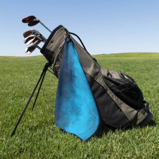 抽象芸術の青い背景 ゴルフタオル (グリーン)