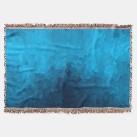 抽象芸術の青い背景 スローブランケット (正面)