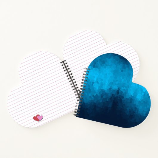 抽象芸術の青い背景 ノートブック (内部)