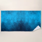 抽象芸術の青い背景 ビーチタオル (正面)